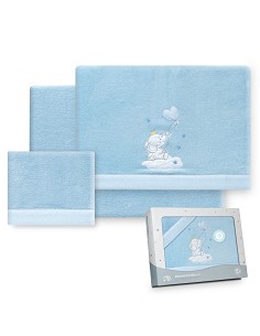 Triptico Cuna Coralina Elefante Globo Corazon Azul