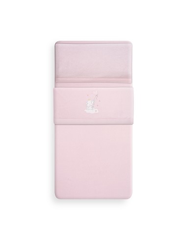 Triptico Cuna Coralina Elefante Globo Corazon Rosa