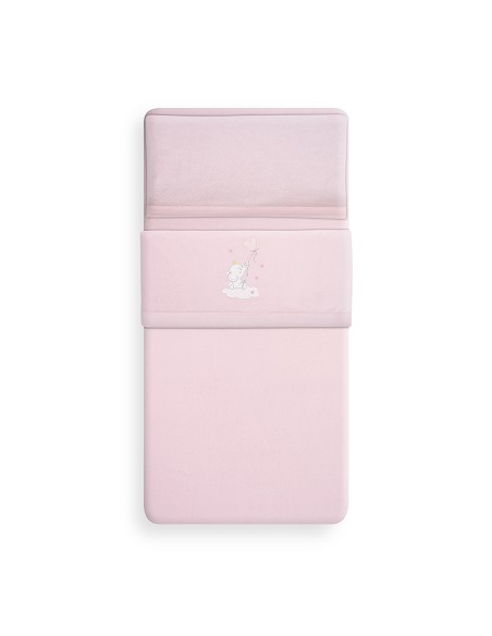 Triptico Cuna Coralina Elefante Globo Corazon Rosa