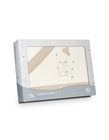 Triptico Cuna Coralina Elefante Globo Corazon Beig