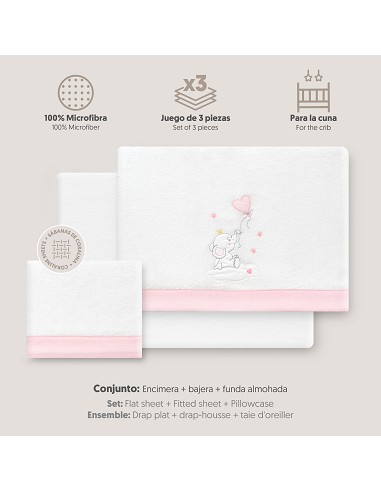 Triptico Cuna Coralina Elefante Globo Corazon...