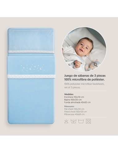 Triptico Cuna Coralina Estrella Luna Azul