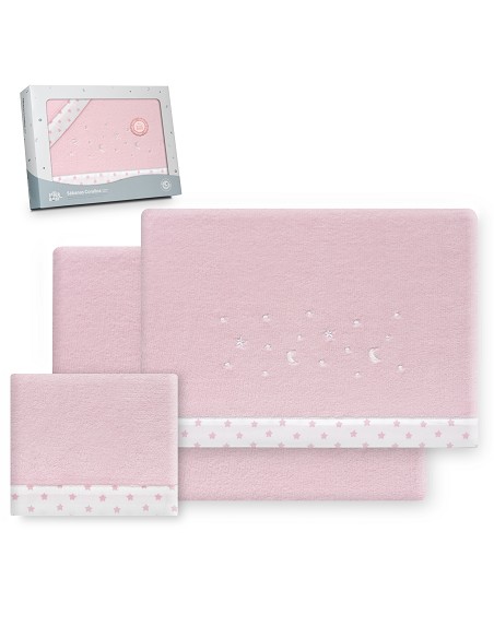 Triptico Cuna Coralina Estrella Luna Rosa