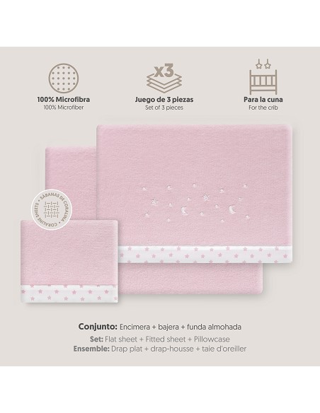 Triptico Cuna Coralina Estrella Luna Rosa