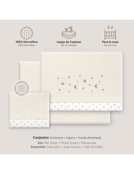 Triptico Cuna Coralina Estrella Luna Beig