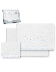 Triptico Cuna Coralina Estrella Luna Bco/Azul