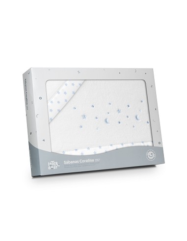 Triptico Cuna Coralina Estrella Luna Bco/Azul