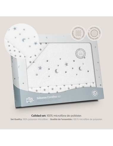 Triptico Cuna Coralina Estrella Luna Bco/Gris