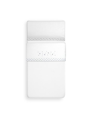 Triptico Cuna Coralina Estrella Luna Bco/Gris