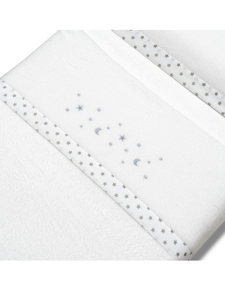 Triptico Cuna Coralina Estrella Luna Bco/Gris