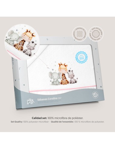Triptico Cuna Coralina Estampado Jirafa...