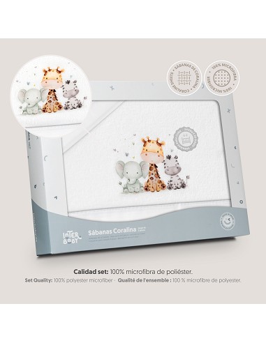 Triptico Cuna Coralina Estampado Jirafa...
