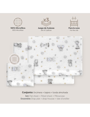 Triptico Cuna Coralina Estampado Koala Bco/Azul