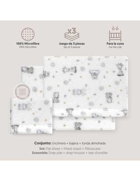 Triptico Cuna Coralina Estampado Koala Bco/Azul