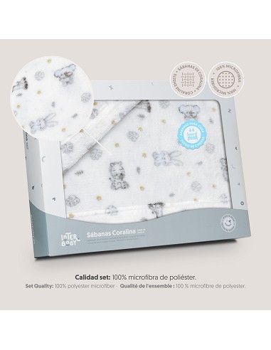 Triptico Cuna Coralina Estampado Koala Bco/Azul