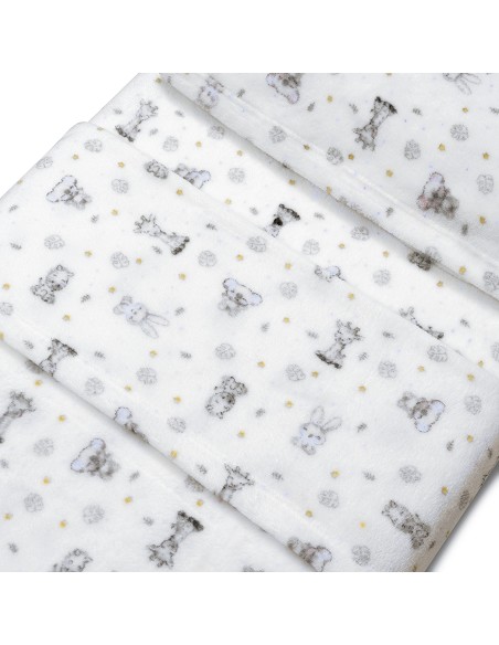 Triptico Cuna Coralina Estampado Koala Bco/Azul