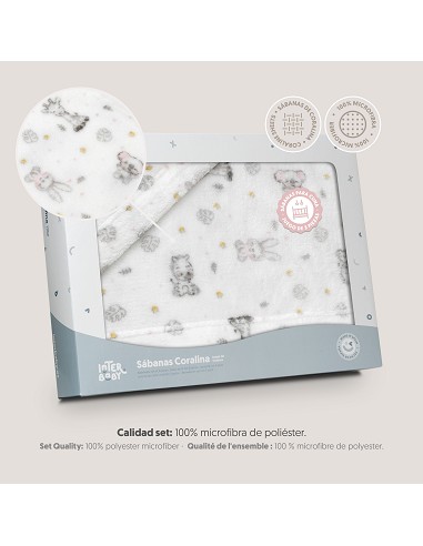 Triptico Cuna Coralina Estampado Koala Bco/Rosa