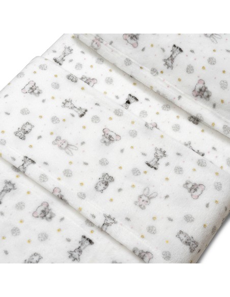 Triptico Cuna Coralina Estampado Koala Bco/Rosa