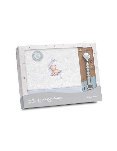 Triptico Cuna Coralina Estampado Oso Luna...