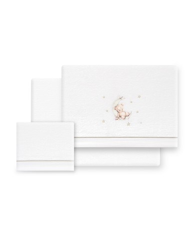 Triptico Cuna Coralina Estampado Oso Luna...