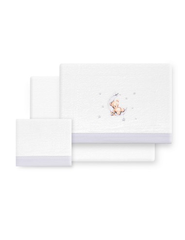 Triptico Cuna Coralina Estampado Oso Luna...