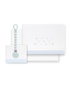 Triptico Cuna Coralina Estrella Luna Multicolor + Broche...