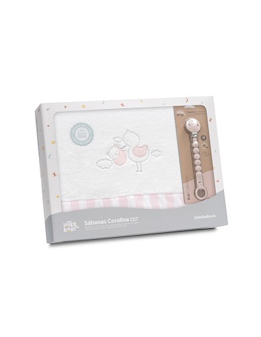 Triptico Cuna Coralina Cigueña Oso + Broche...