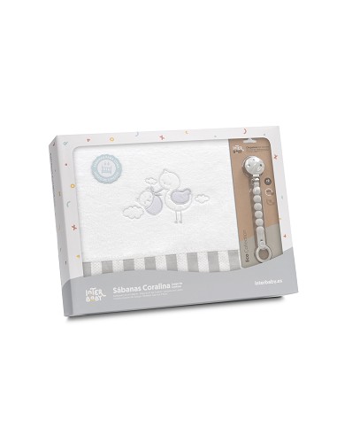 Triptico Cuna Coralina Cigueña Oso + Broche...