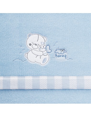 Triptico Minicuna Coralina Mod Honey Bear Azul