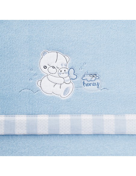 Triptico Minicuna Coralina Mod Honey Bear Azul