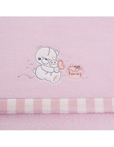 Triptico Minicuna Coralina Mod Honey Bear Rosa