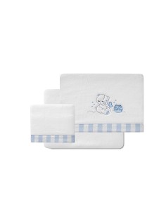 Triptico Minicuna Coralina Mod Honey Bear Bco/Azul