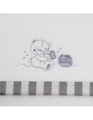 Triptico Minicuna Coralina Mod Honey Bear Bco/Gris