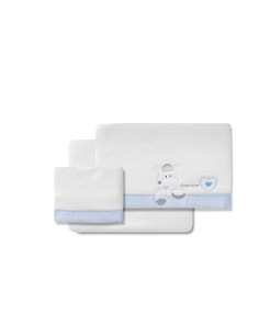 Triptico Minicuna Coralina Mod Corazon Amoroso Bco/Azul