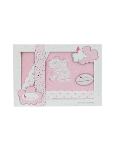 Juego 3 Pcs Minicuna Coralina Mod Oso Pony Rosa