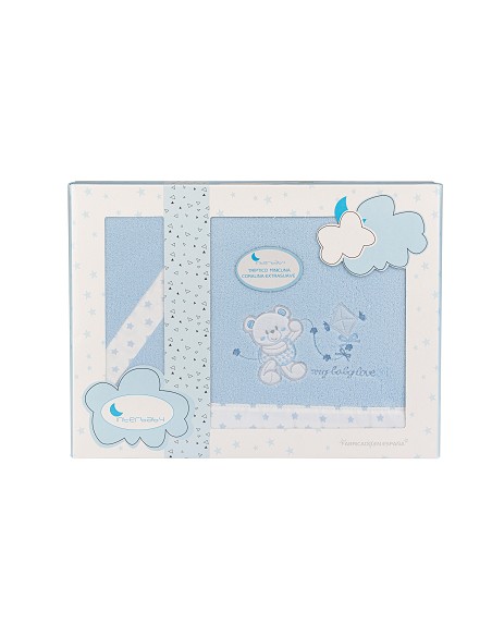 Juego 3 Pcs Minicuna Coralina Mod Baby Love Azul