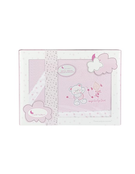 Juego 3 Pcs Minicuna Coralina Mod Baby Love Rosa