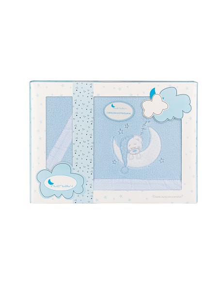 Juego 3 Pcs Minicuna Coralina Mod Bear Sleeping Azul