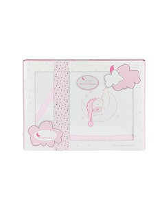 Juego 3 Pcs Minicuna Coralina Mod Bear Sleeping Bco/Rosa