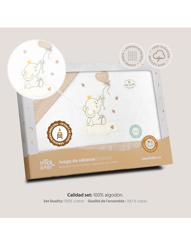 Triptico Minicuna Franela Elefante Globo...