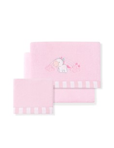 Triptico Minicuna Coralina Mod. Unicornio Nube Rosa
