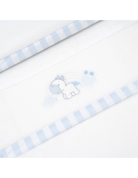 Triptico Minicuna Coralina Mod. Unicornio Nube Bco/Azul