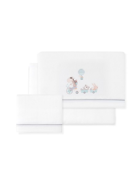 Triptico Minicuna Coralina Mod. Jirafa Bicicleta Bco/Verde