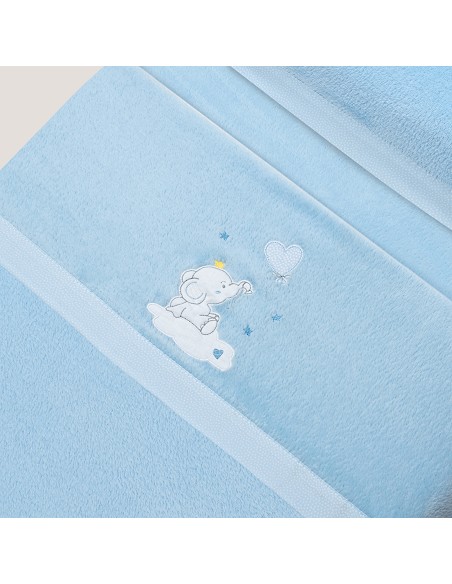 Triptico Minicuna Coralina Elefante Globo Corazon Azul