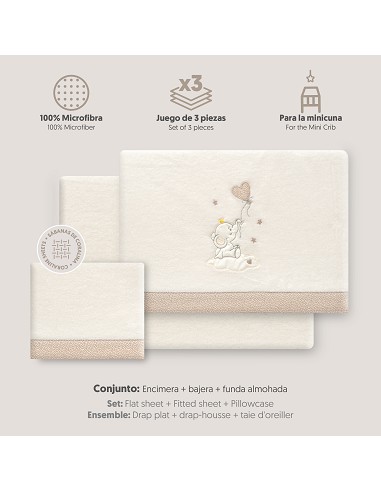 Triptico Minicuna Coralina Elefante Globo...