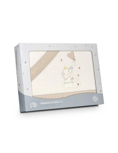 Triptico Minicuna Coralina Elefante Globo Corazon Beig