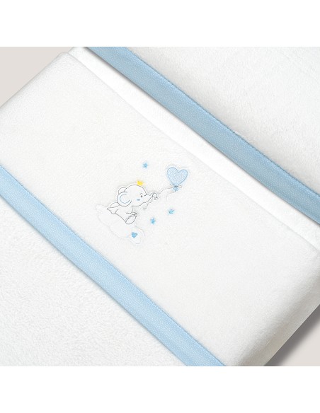 Triptico Minicuna Coralina Elefante Globo Corazon Bco/Azul