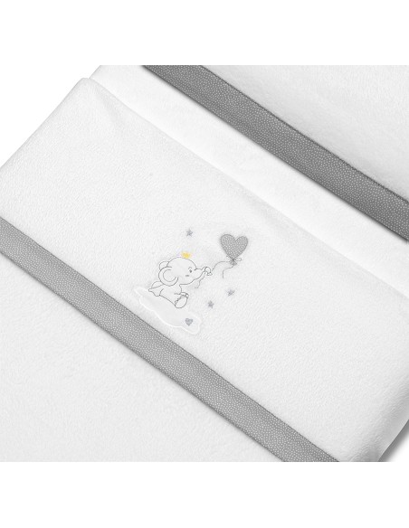 Triptico Minicuna Coralina Elefante Globo Corazon Bco/Gris