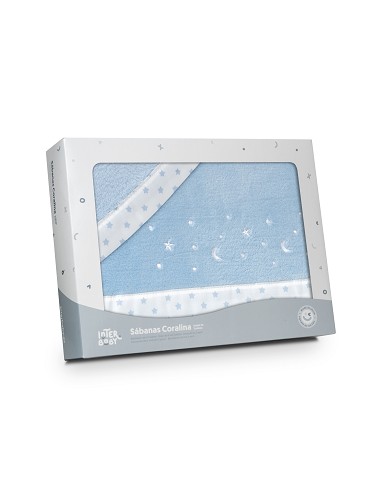 Triptico Minicuna Coralina Estrellas Luna Azul