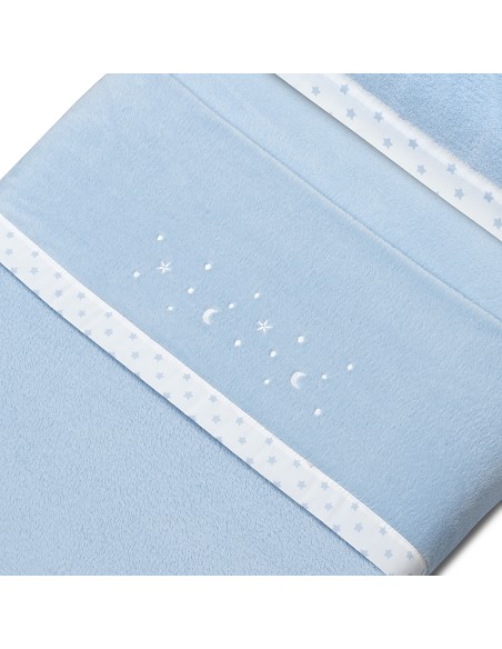 Triptico Minicuna Coralina Estrellas Luna Azul